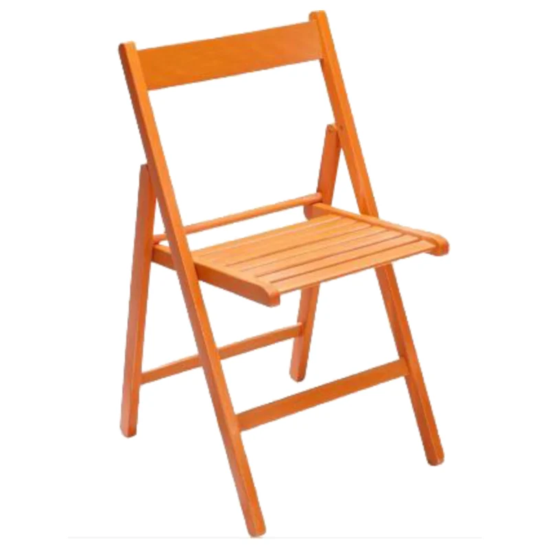 Sedia Liberty Pieghevole In Faggio Arancione