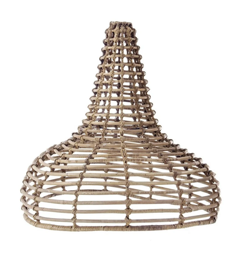 Paralume a sospensione in rattan intrecciato stile boho naturale - MEI-HAN