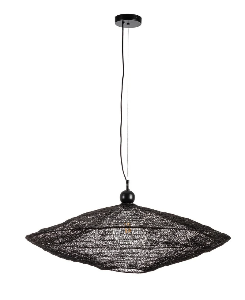 Lampadario a Sospensione in Metallo Intrecciato Nero D86 - DARIO
