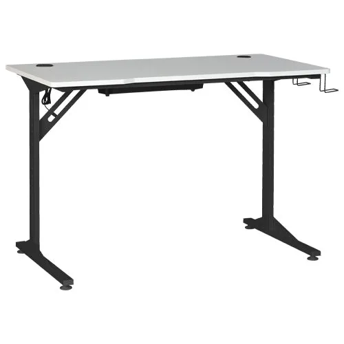Scrivania Gaming Bianco-Nero 115x60x76 Cm