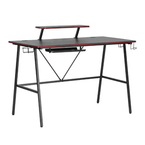 Scrivania Gaming Nero-Rosso 120x60x90 Cm