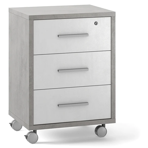 Cassettiera Double 3 Cassetti Con Ruote 51x41x71cm