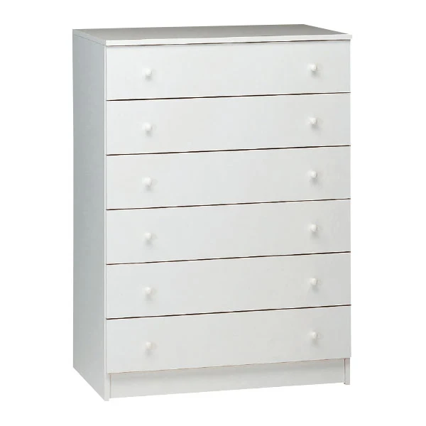 Cassettiera Capri 6 Cassetti Bianco 47x77xh108 Cm