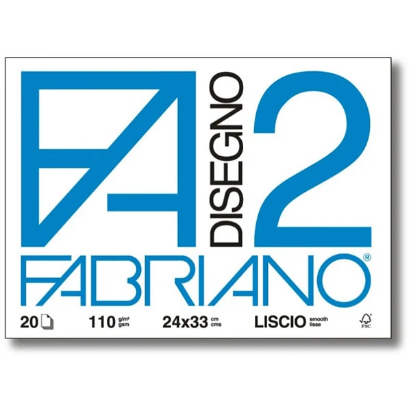 Album Disegno F2 20 Fogli Liscio 24x33