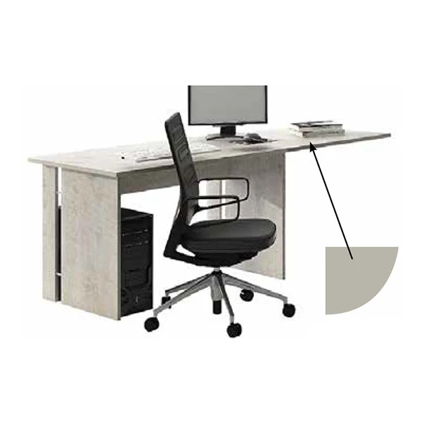 Scrivania Omega Senza Angolo Cemento 120x78xh75cm