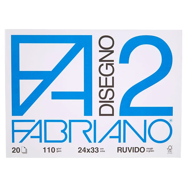 Album Disegno Fabriano F2 20 Fogli Ruvidi 24x33cm