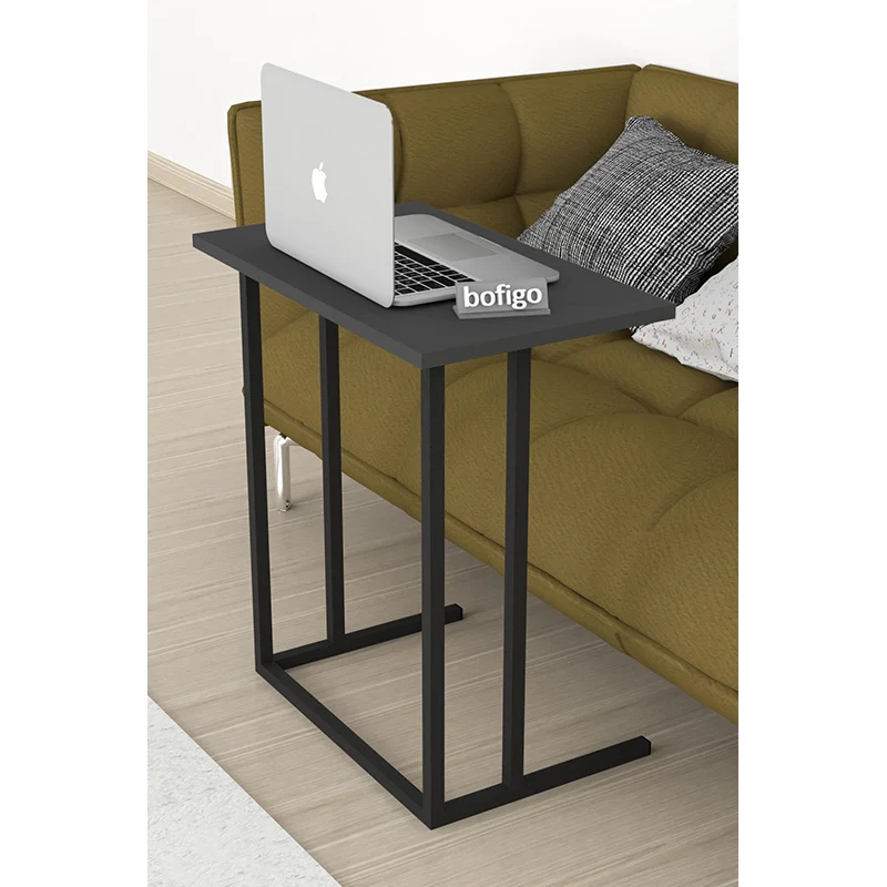 Tavolo Porta Pc Metal Antracite 60x35,5x65,5 Cm