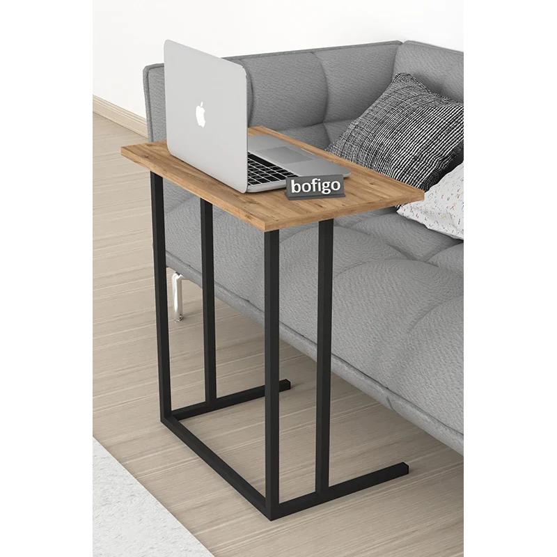 Tavolo Porta Pc Metal Pino 60x35,5x65,5 Cm