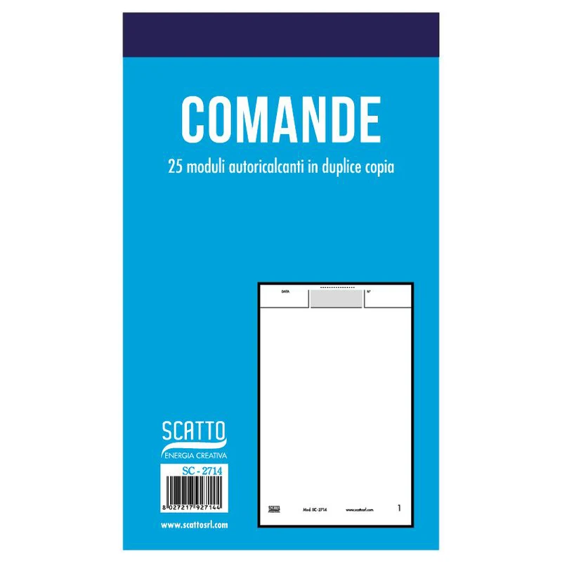 Blocco Comande 2 Copie 25 Fogli Sc2714 Scatto