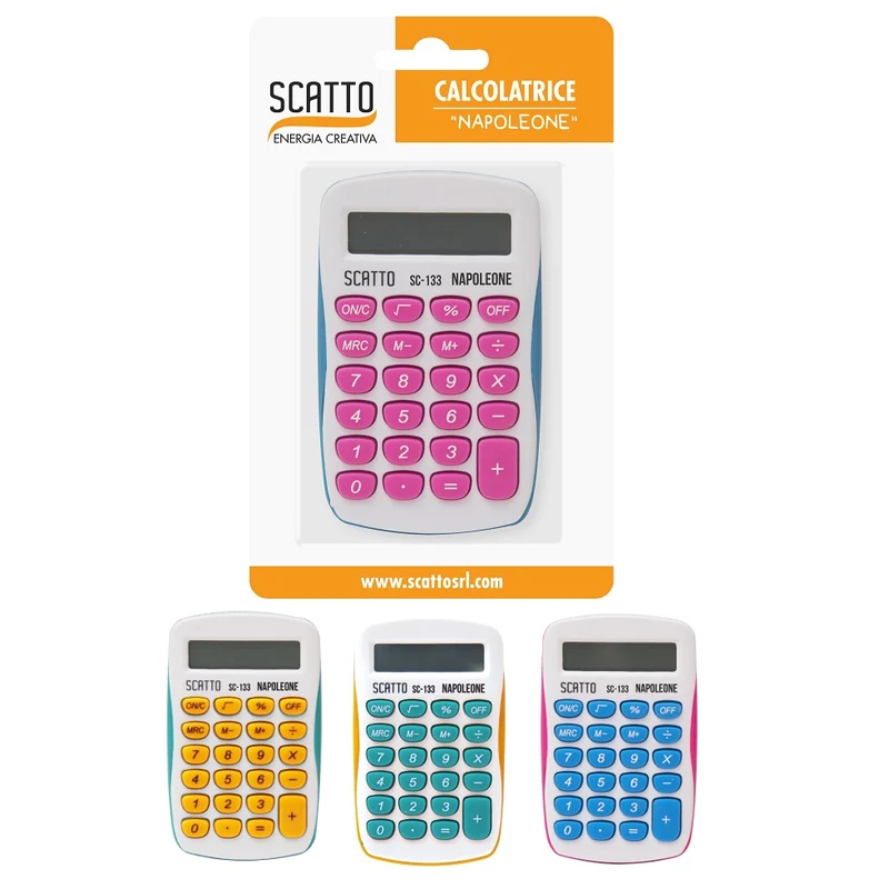 BLISTER CALCOLATRICE TASCABILE SC-133 SCATTO