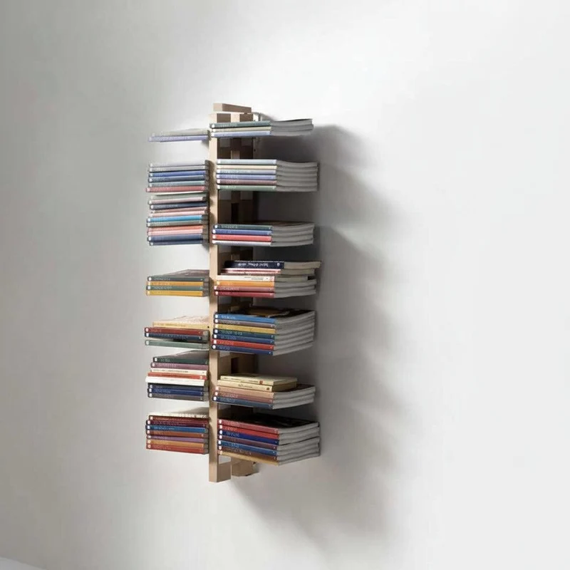 Libreria sospesa a parete in legno Zia Bice