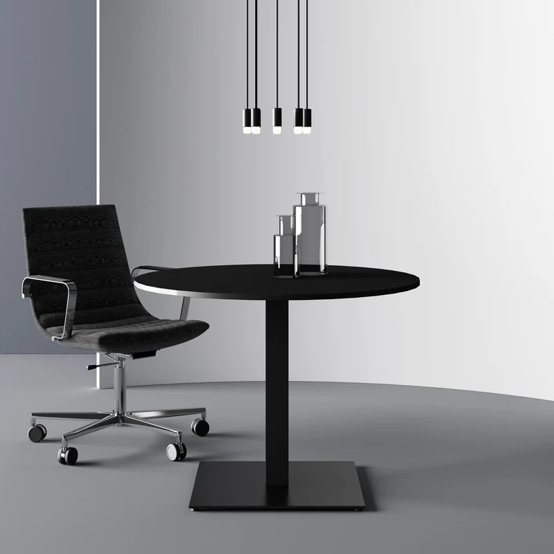Tavolo riunione tondo POP BASE QUADRATA