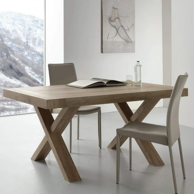 Tavolo moderno Galileo rovere nodato moderno allungabile - varie misure