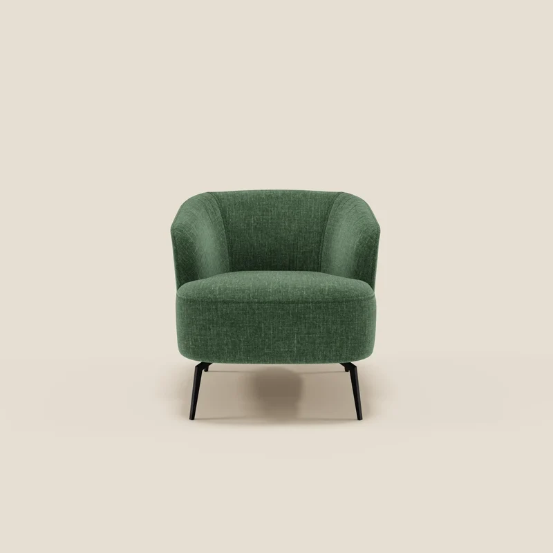 Renoa Poltroncina dall'eleganza moderna in tessuto smacchiabile T24 verde oliva