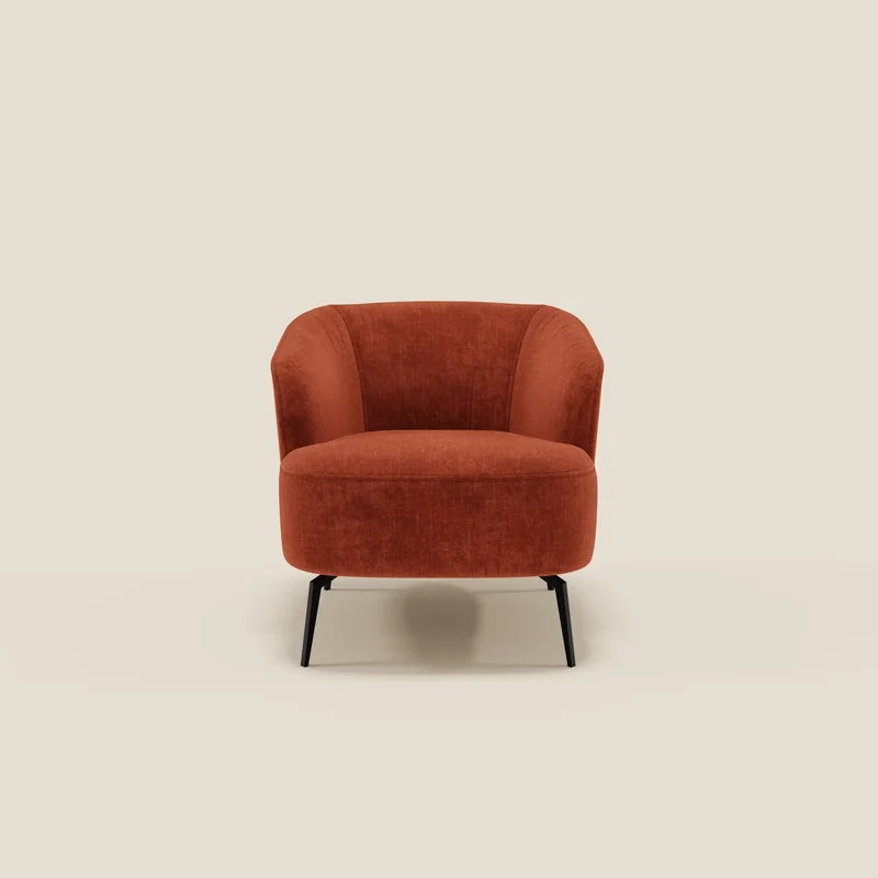 Renoa Poltroncina dall'eleganza moderna in tessuto smacchiabile T24 ruggine