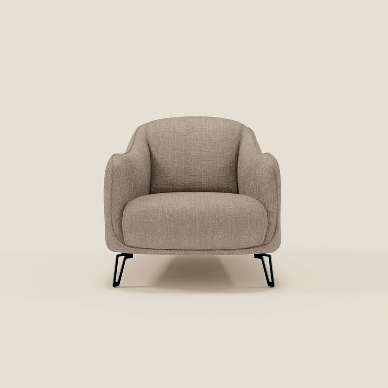 Avela Poltroncina dal comfort senza tempo in morbido tessuto impermeabile T06 tortora