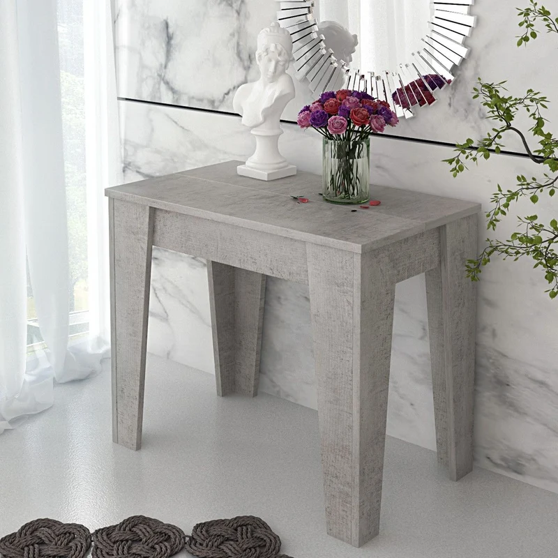 Tavolo consolle allungabile in legno Zulc Cement