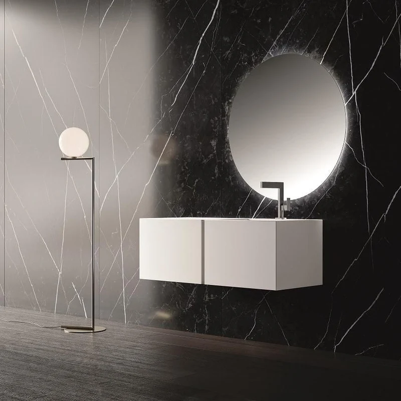Set mobili bagno bianco Crono 3 di Loetrà