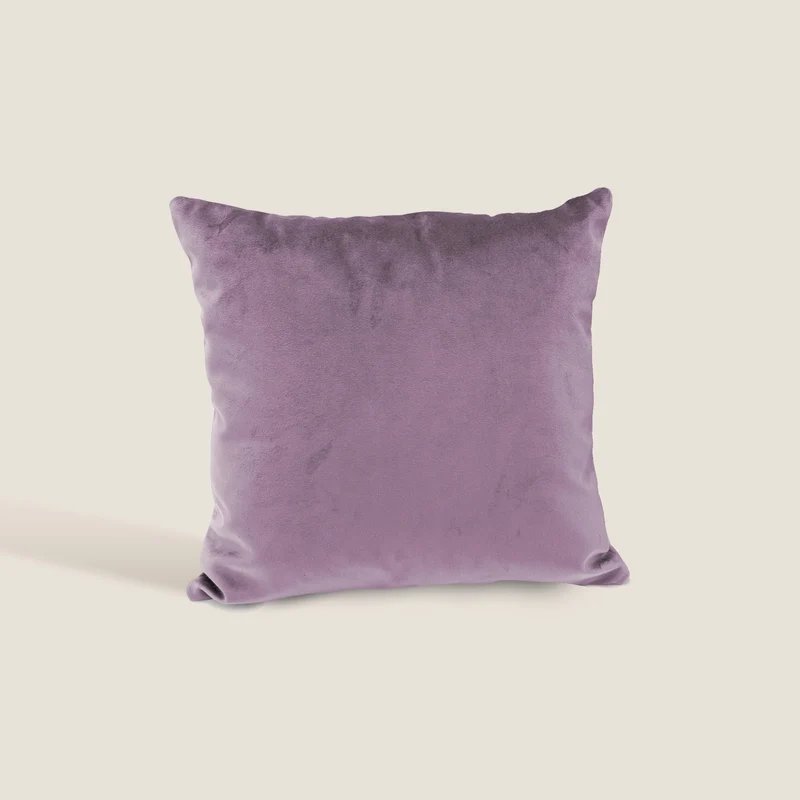 Velluto cuscini quadrati disponibile in diverse colorazioni in velluto impermeabile lilla