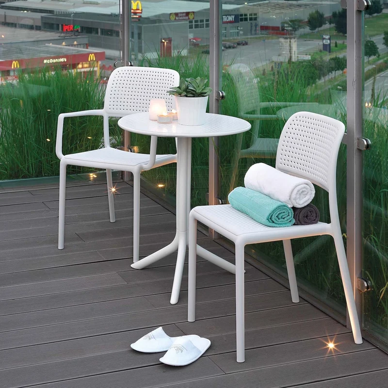 4 poltroncine da giardino impilabili Kendal