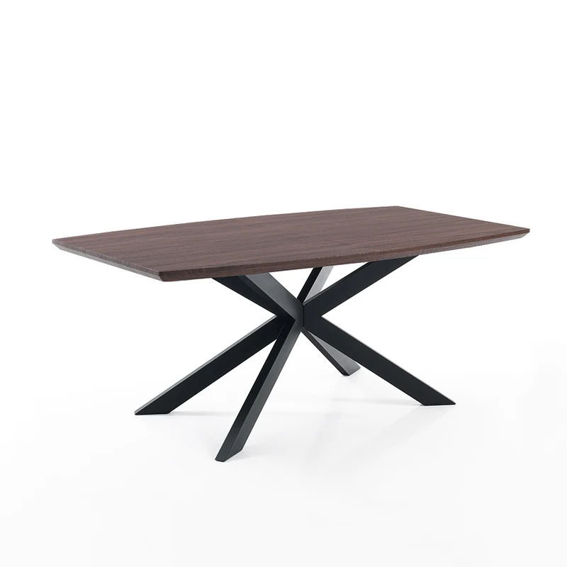 Tavolo design da pranzo allungabile piano in legno gambe in metallo cm 160/210x90x76h - vari colori