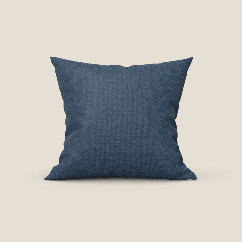 Tauro cuscino disponibile in diversi colori in tessuto misto cotone smacchiabile T18 blu