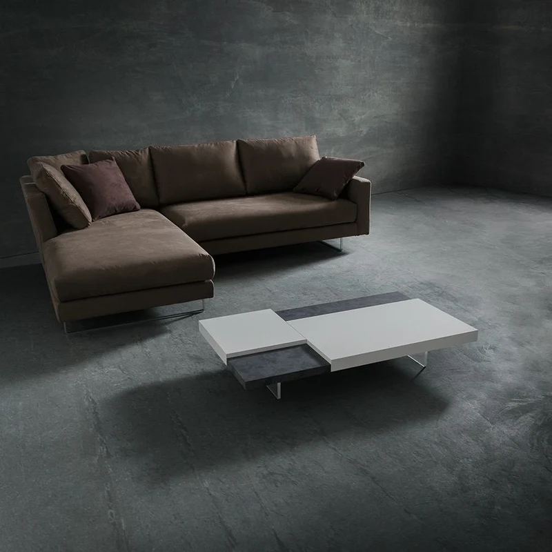 Tavolino design da salotto Grigor in legno 120 x 70 cm