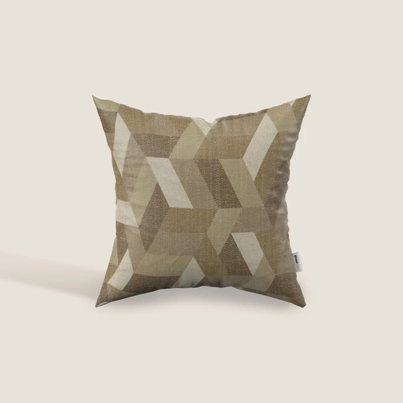 Unreal cuscini a fantasia geometriche in tessuto idrorepellente disponibile in diverse colorazioni beige