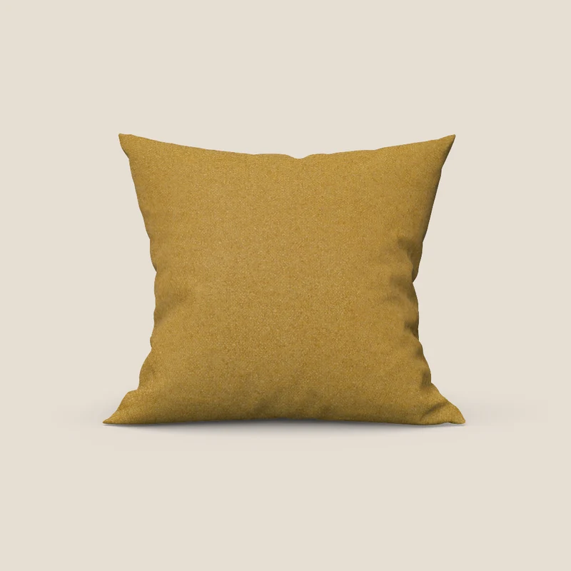 Dalt cuscino disponibile in diversi colori realizzato in bouclé morbido impermeabile T07 giallo
