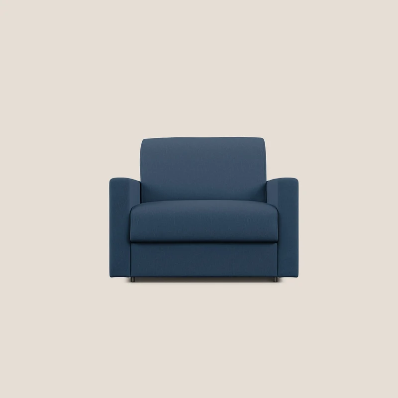 Chris poltrona letto in tessuto impermeabile T13 blu