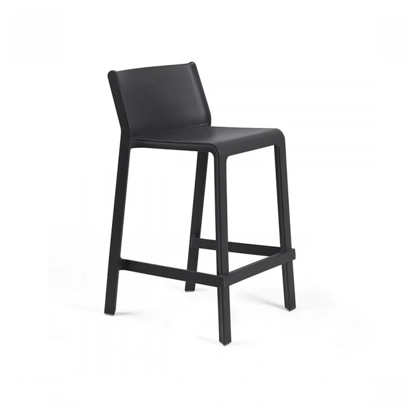 Set da 4 Sgabello moderno alto in polipropilene cm 50x53x83h - vari colori