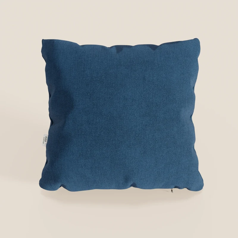 Honey cuscino disponibile in diversi colori realizzato in tessuto simil cotone impermeabile T13 blu