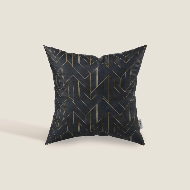 Geometrica cuscini decoro in velluto Impermeabile disponibile in diverse colorazioni nero