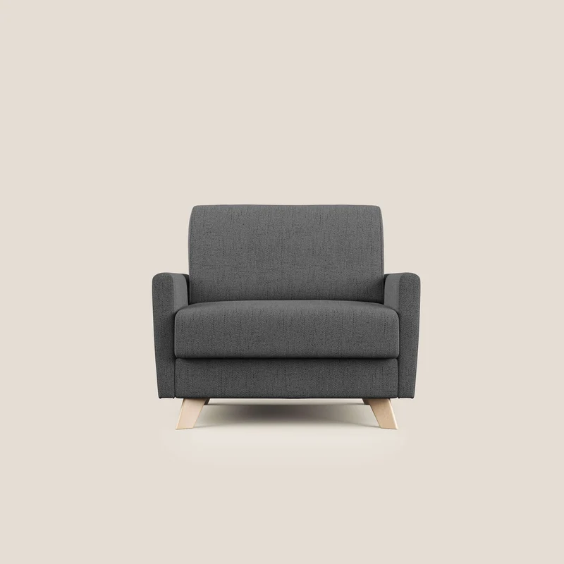 Edgar poltrona letto in tessuto felis impermeabile T03 grigio