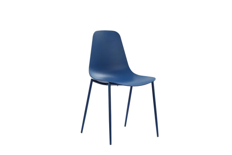 Set da 4 Sedia con scocca in polipropilene e gambe in metallo cm 48x49x88h - vari colori