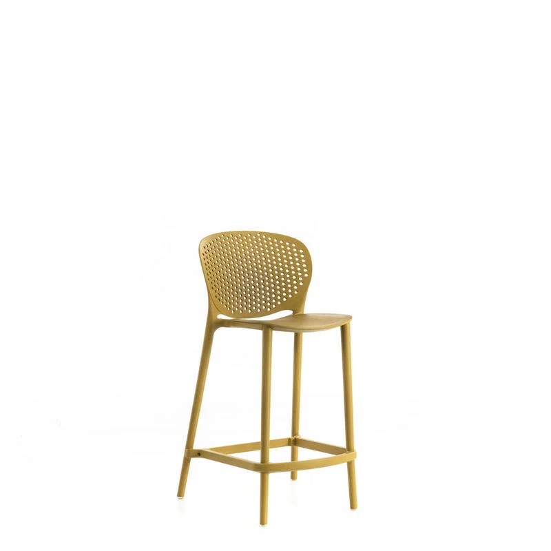 Set da 2 sgabello alto in polipropilene per interno o esterno cm 46x42x93h - vari colori