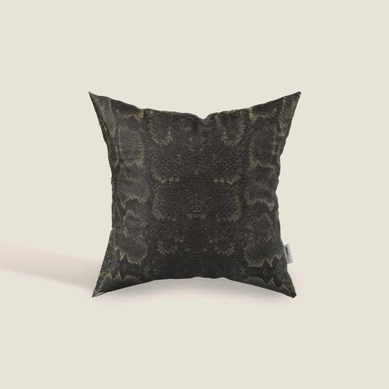 Wild cuscino in collezione Wild in microfibra impermeabile serpente nero