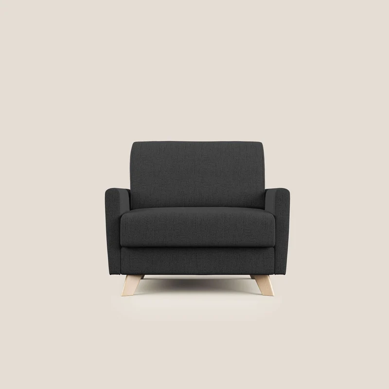 Edgar poltrona letto in tessuto felis impermeabile T03 antracite