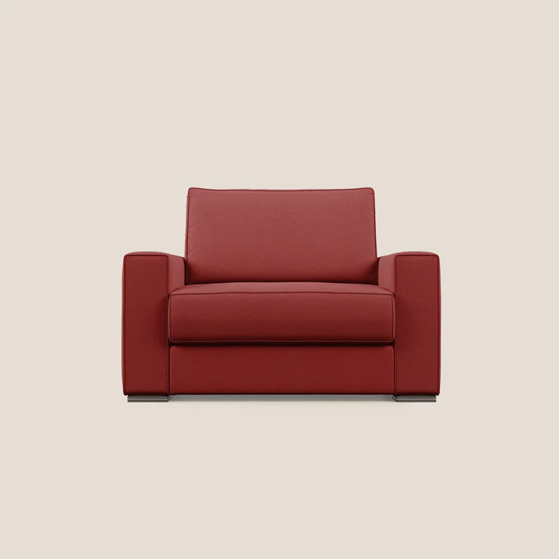 Dream poltrona letto in tessuto smacchiabile T05 rosso