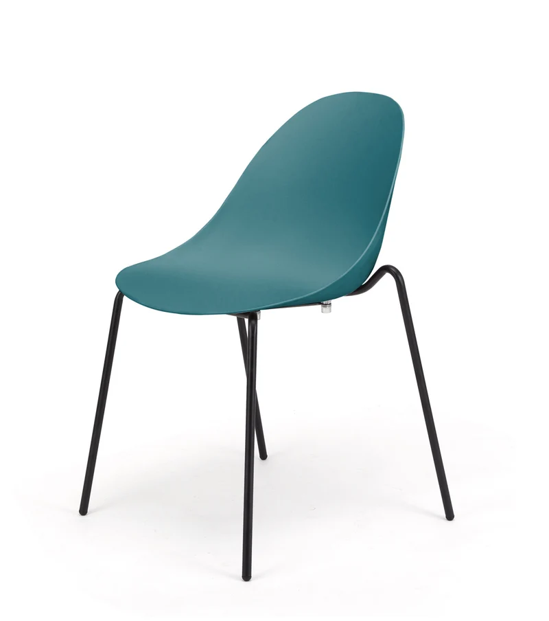 Idol - Set da 4 Sedia scocca in polipropilene gambe in metallo cm 53x55x97h - vari colori