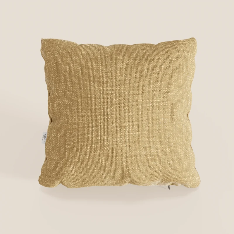 Lyon cuscino disponibile in diversi colori realizzato in morbido tessuto intrecciato impermeabile T06 ocra