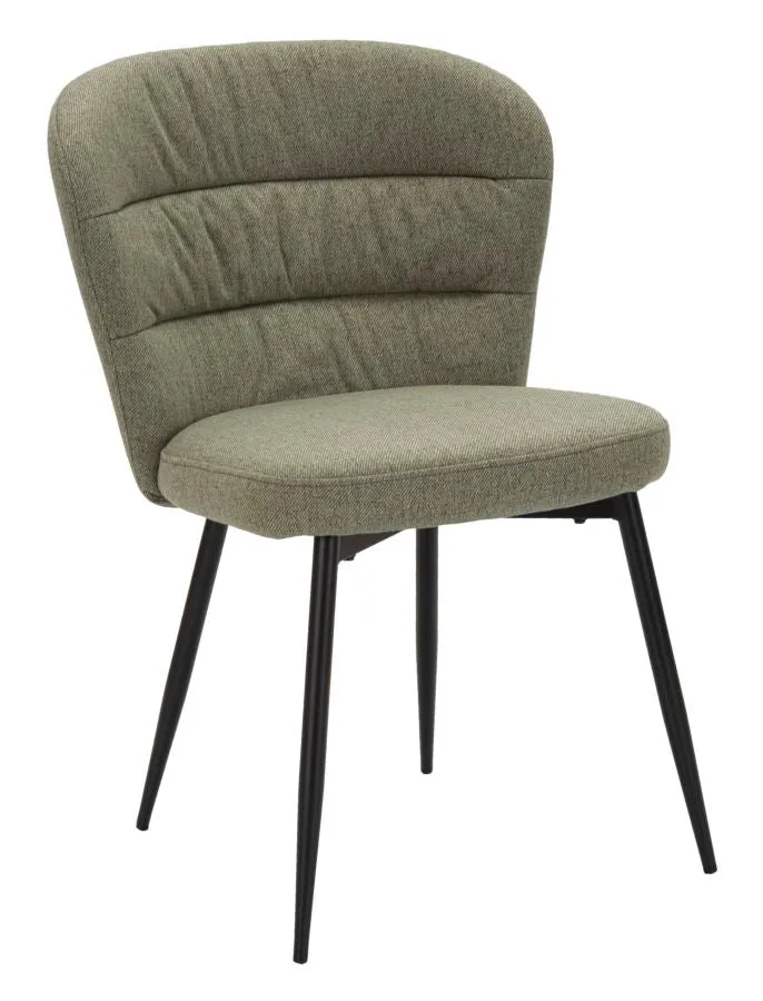 Set da 2 Sedia da pranzo imbottita rivestita in tessuto cm 58x60x85h - vari colori
