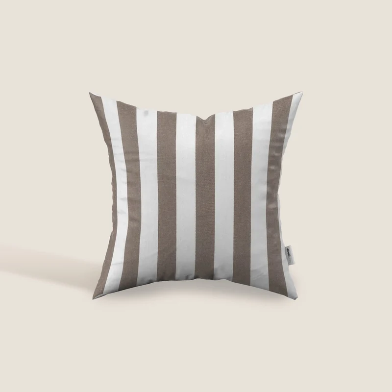 Righe cuscino cotone rigato disponibile in diverse colorazioni beige