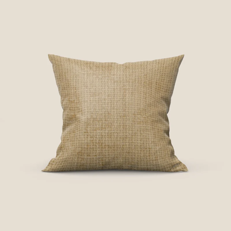 Montana cuscino disponibile in diversi colori realizzato in morbido tessuto a trama grossa impermeabile T10 giallo