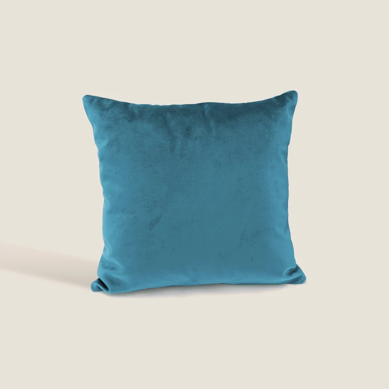 Velluto cuscini quadrati disponibile in diverse colorazioni in velluto impermeabile azzurro