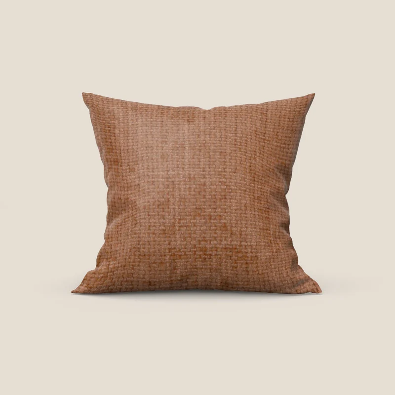 Montana cuscino disponibile in diversi colori realizzato in morbido tessuto a trama grossa impermeabile T10 arancio
