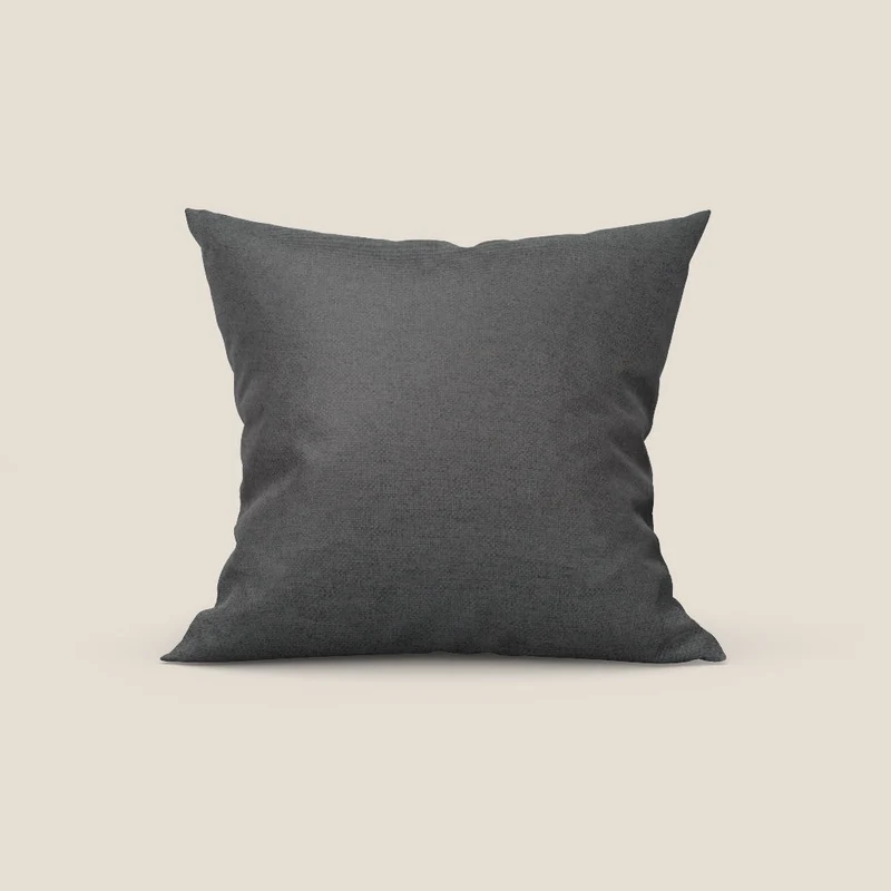 Tobago cuscino disponibile in diversi colori realizzato in tessuto fiammato simil cotone impermeabile T19 antracite