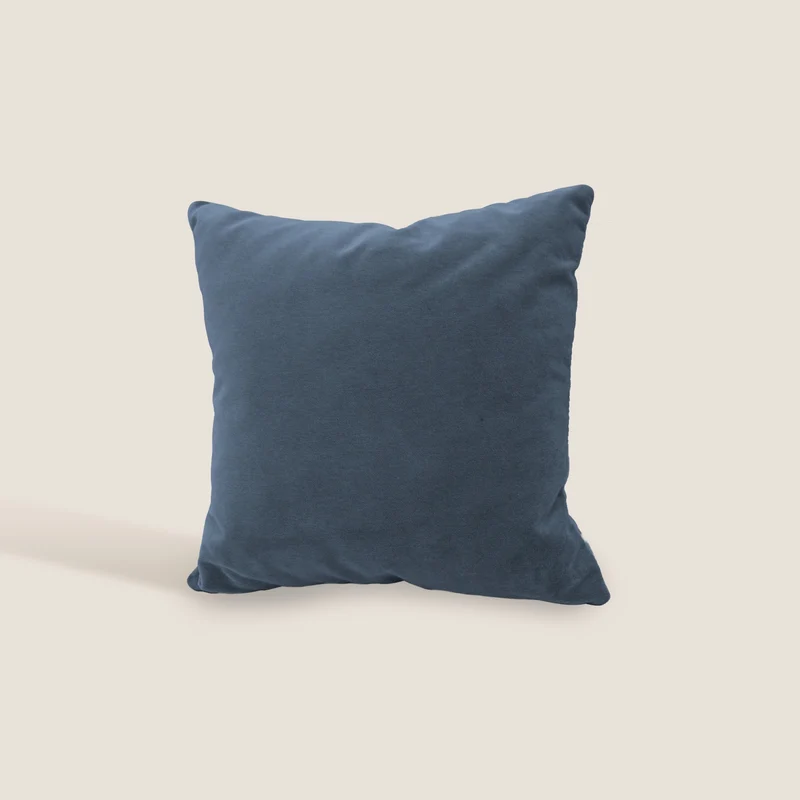 Luxury cuscino quadrato in velluto misto cotone disponibile in diversi colori blu