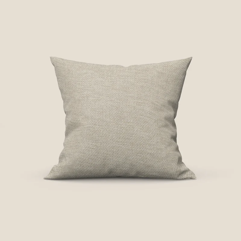 Tauro cuscino disponibile in diversi colori in tessuto misto cotone smacchiabile T18 panna