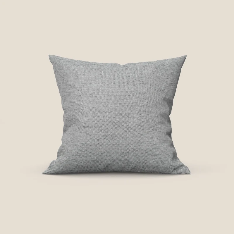 Tobago cuscino disponibile in diversi colori realizzato in tessuto fiammato simil cotone impermeabile T19 grigio